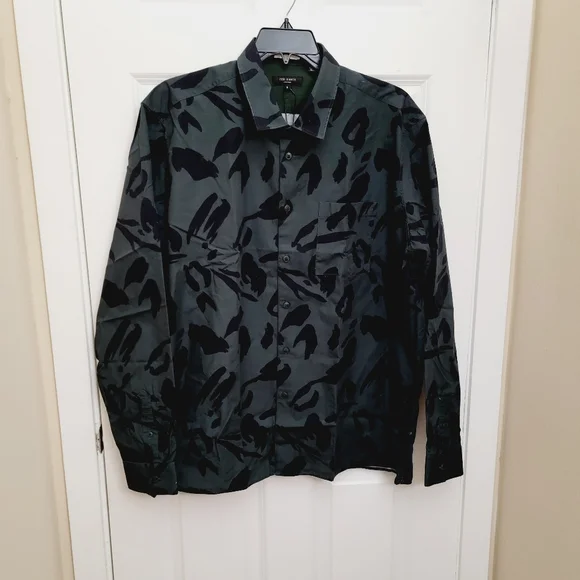 TED BAKER LONDON Karpas Animal Print Button-Up Shirt Plus Size